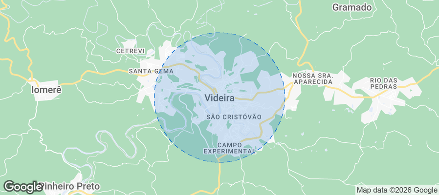 Videira Airbnb map